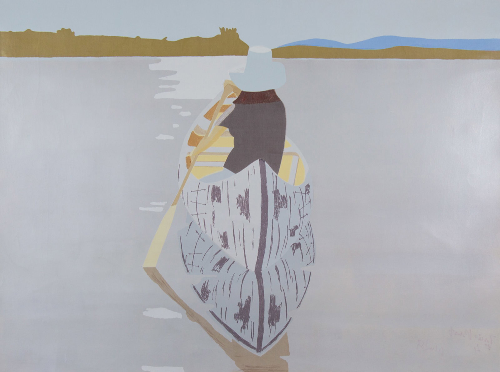 Alex Katz, Good Afternoon 2 (Gray Rowboat), Unique Monotype (1 of 1)