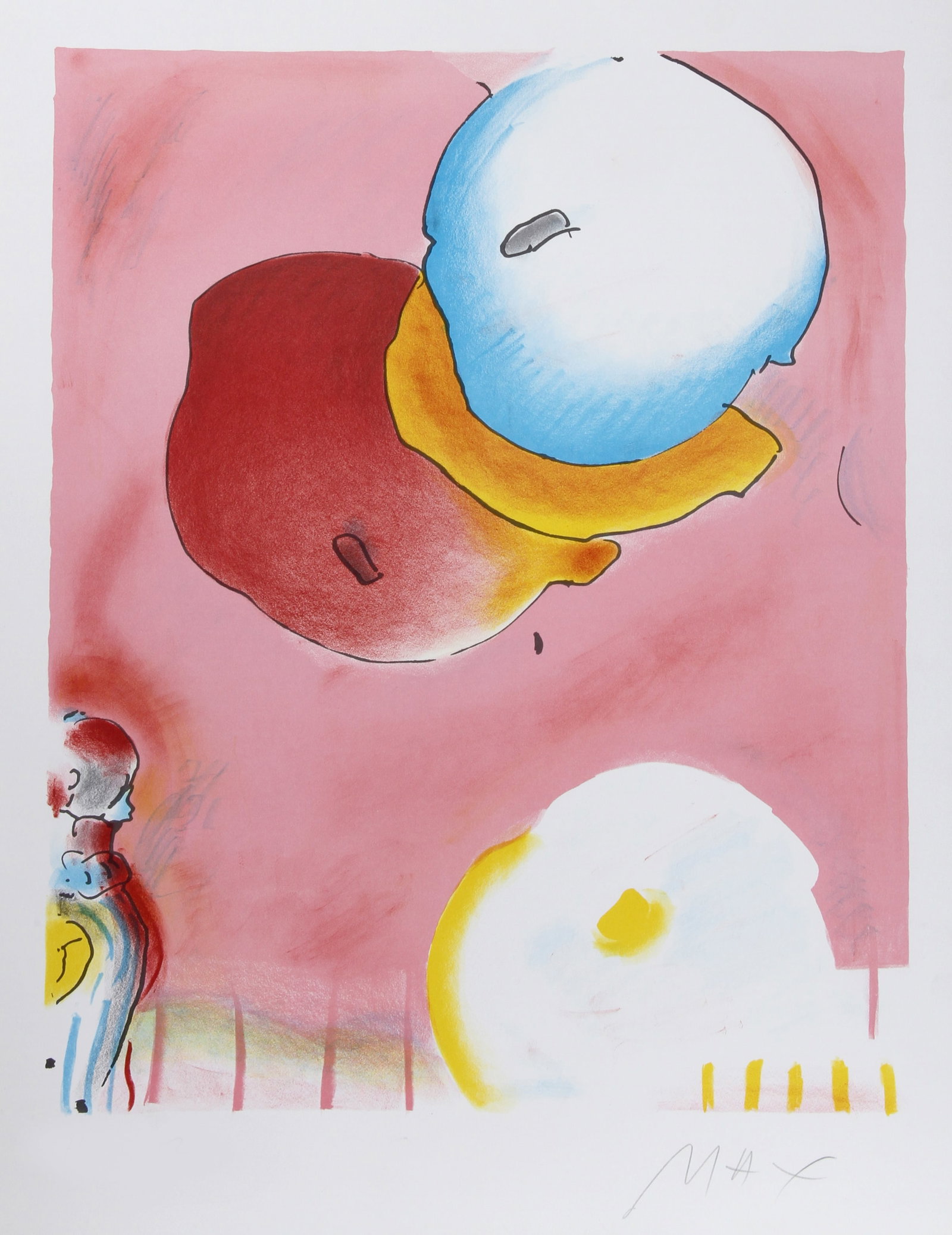Peter Max, Two Floating, Lithograph (1 of 2)