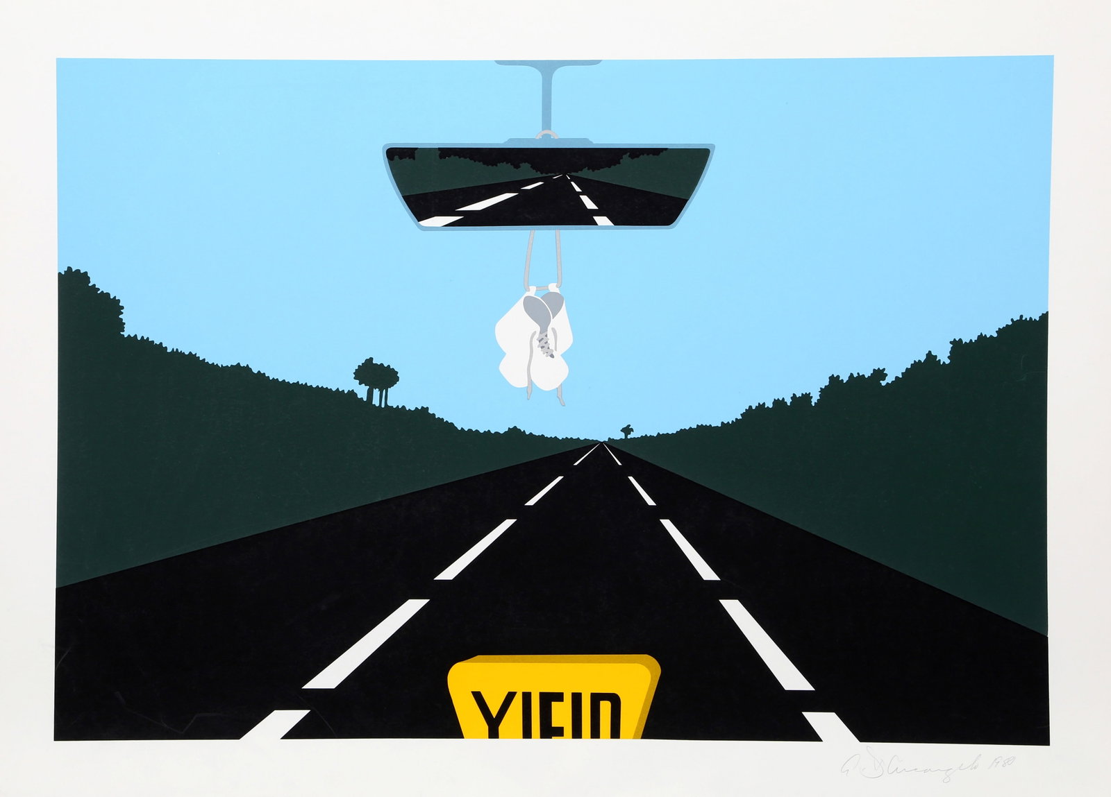 Allan D'Arcangelo, The Holy Family, Screenprint: Artist: Allan D'Arcangelo, American (1930 - 1998) Title: The Holy Family Year: 1980 Medium: Screenprint, signed and numbered in pencil Edition: 250 Image Size: 22 x 32 inches Size: 26 in. x 36 in.
