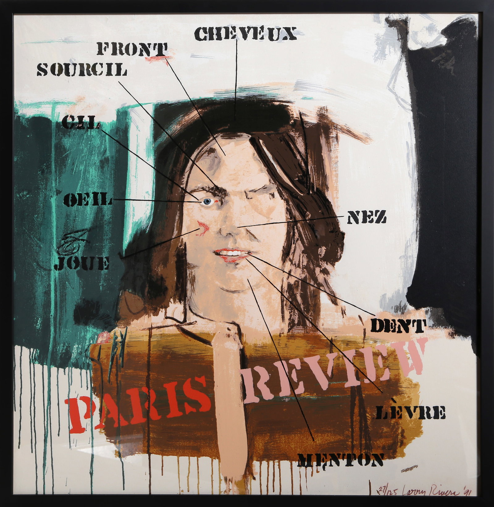 Larry Rivers, Paris Review, Lithograph (1 of 4)