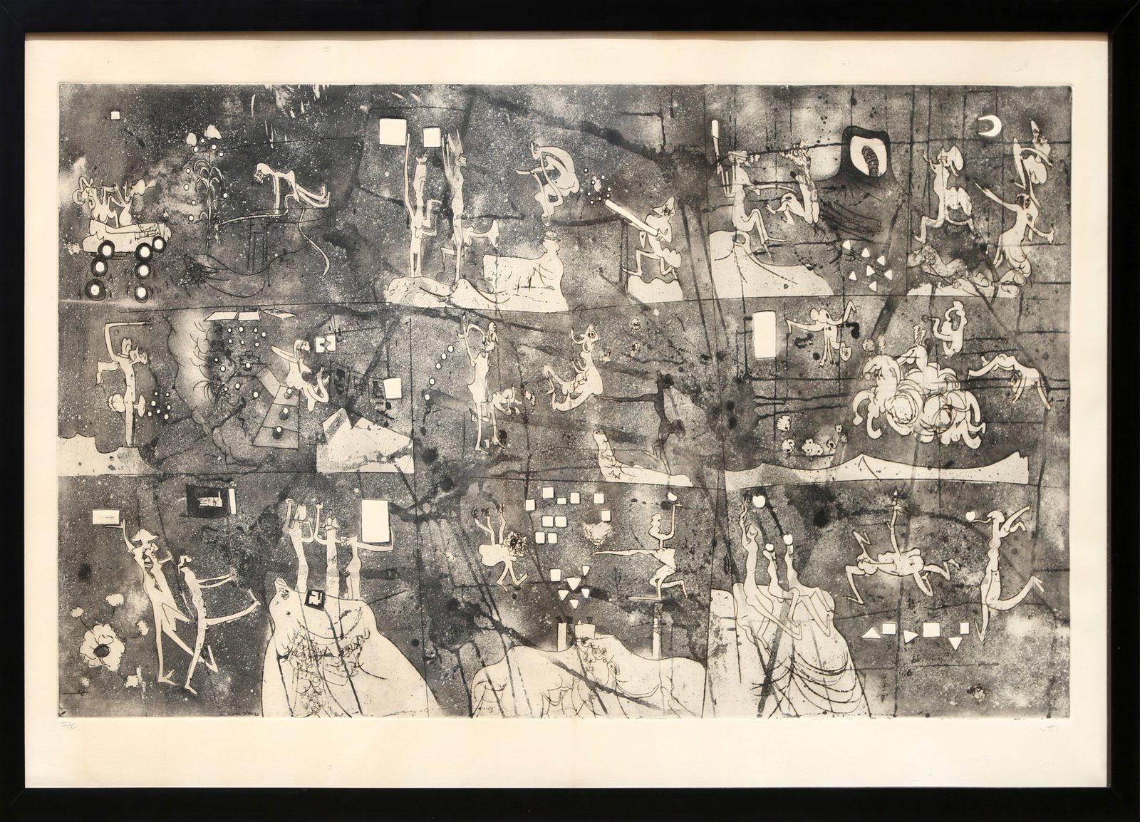 Roberto Matta, La Une a L'h Pile (Head to Head), Etching (1 of 4)