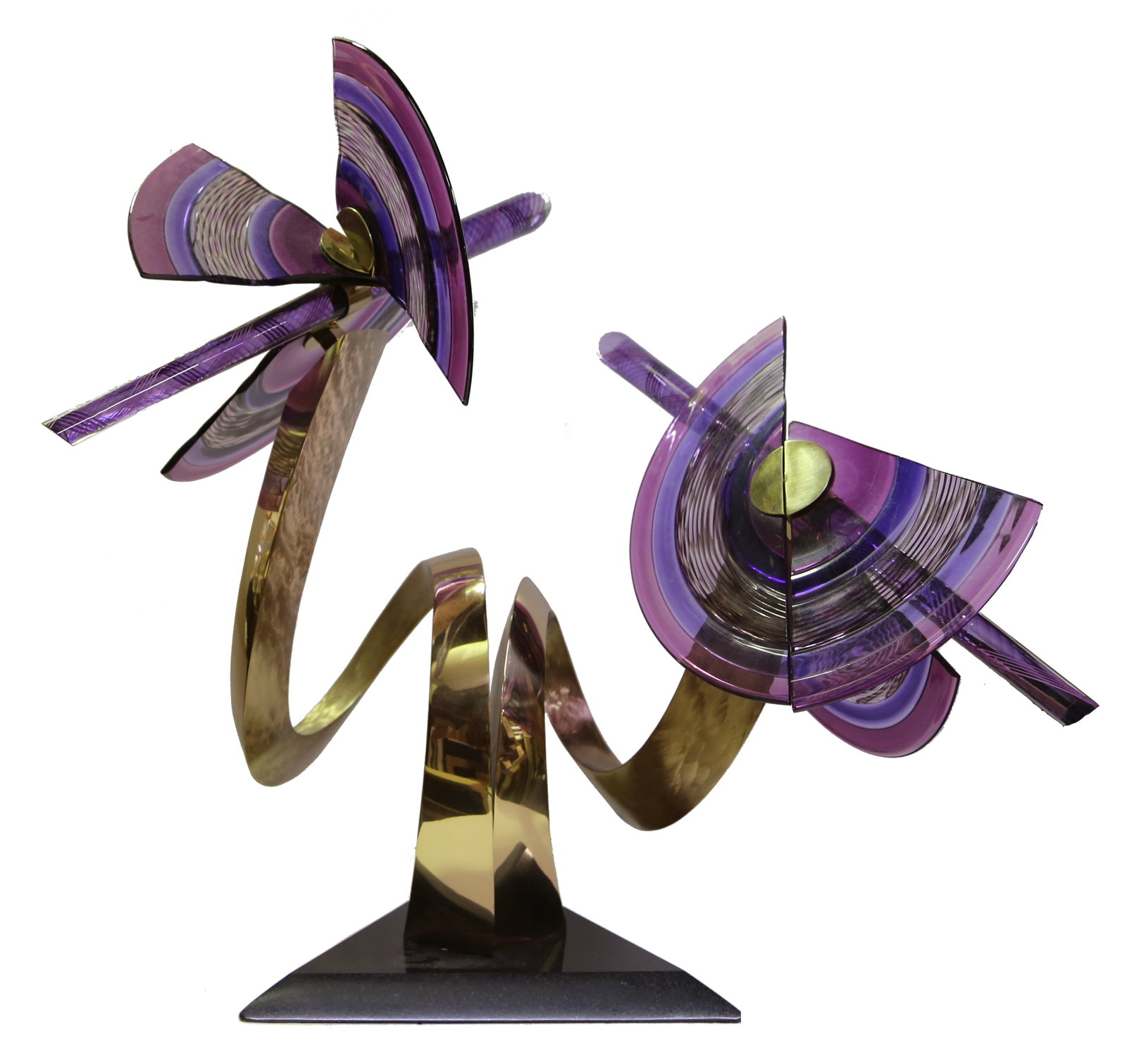 David Jaworski, Attitudes, Sculpture: Artist: David Jaworski, American Title: Attitudes Year: 1991 Medium: Bronze Sculpture with Blown Art Glass and Marble Size: 31 x 20 x 24 in. (78.74 x 50.8 x 60.96 cm)