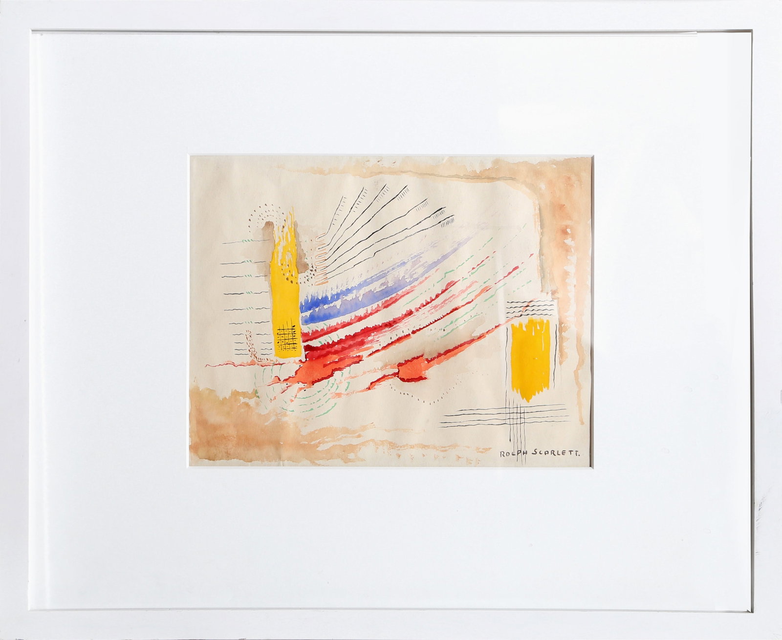 Rolph Scarlett, Primary Abstract, Watercolor (1 of 4)