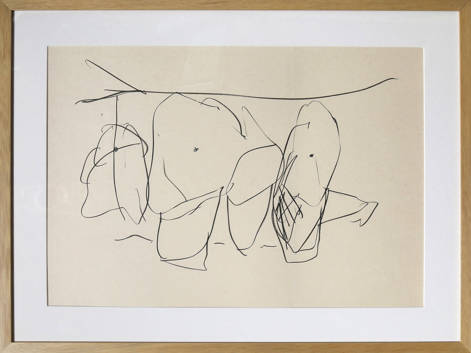 Robert Motherwell, Three Poems: Mexico City Personages I, Lithograph (1 of 5)