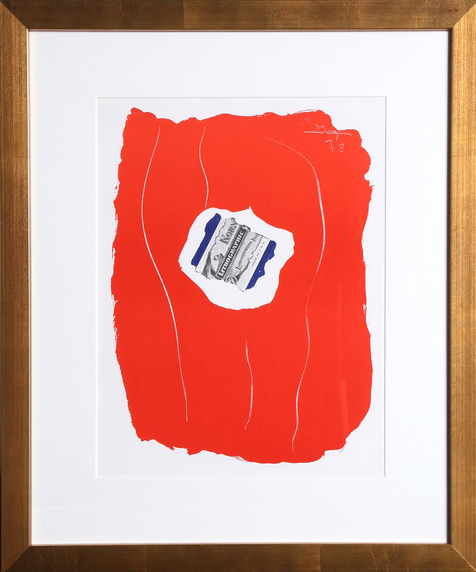 Robert Motherwell, Tricolor 137, Lithograph: Artist: Robert Motherwell, American (1915 - 1991) Title: Tricolor 137 Year: 1973 Medium: Offset Lithograph, signed in the plate Image Size: 13 x 10 inches Size: 14.5 in. x 10 in. (36.83 cm x 25.4 cm) 