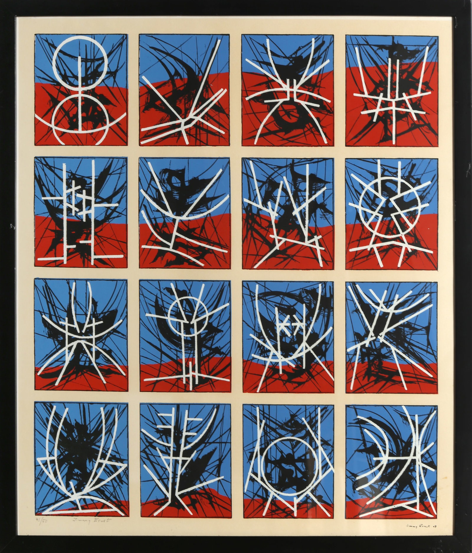 Jimmy Ernst, Hieroglyphics, Screenprint (1 of 4)