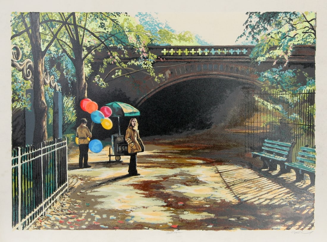 Harry McCormick, Balloons in Central Park, Screenprint (1 of 4)