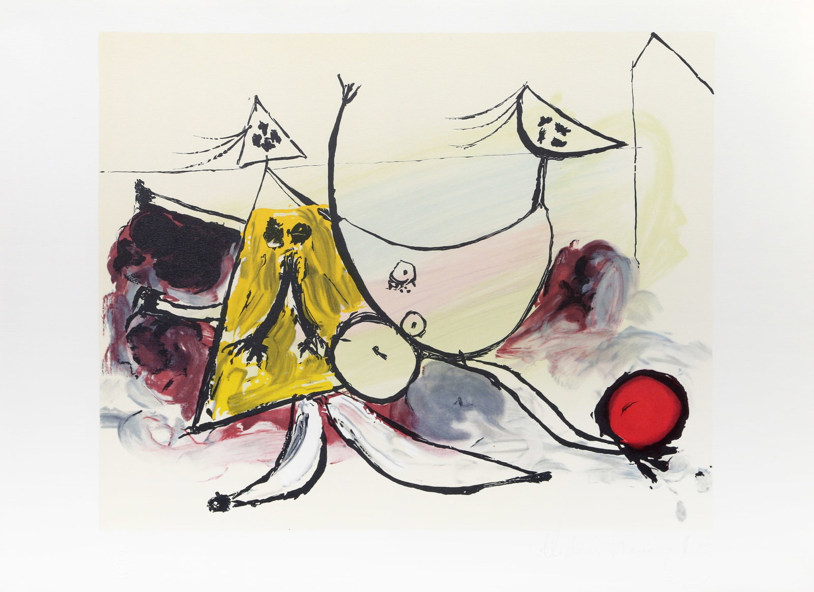 After Pablo Picasso, Femme sur la Plage Jouant au Balloon, Lithograph: Artist: Pablo Picasso, After, Spanish (1881 - 1973) Title: Femme sur la Plage Jouant au Balloon Portfolio: Marina Picasso Estate Lithograph Collection Year: of Original: 1933 | Year Printed: 1979-1982