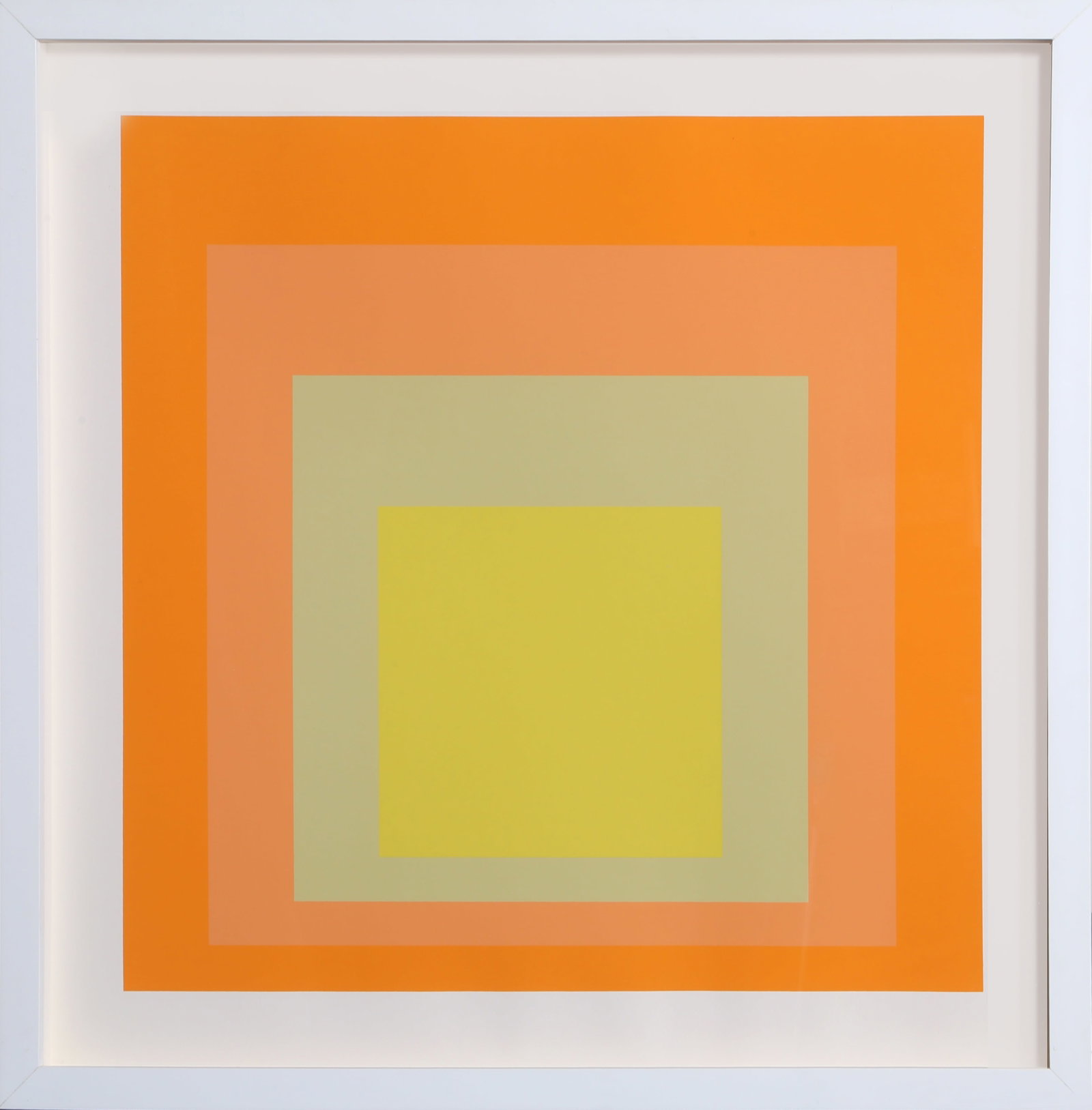 Josef Albers, Interaction of Color: Homage to the Square, Screenprint: Artist: Josef Albers, German (1888 - 1976) Title: Interaction of Color: Homage to the Square, Exhibition at Goethe House Year: 1973 Medium: Screenprint Image Size: 19 x 19 inches Size: 22 x 22 in. (55