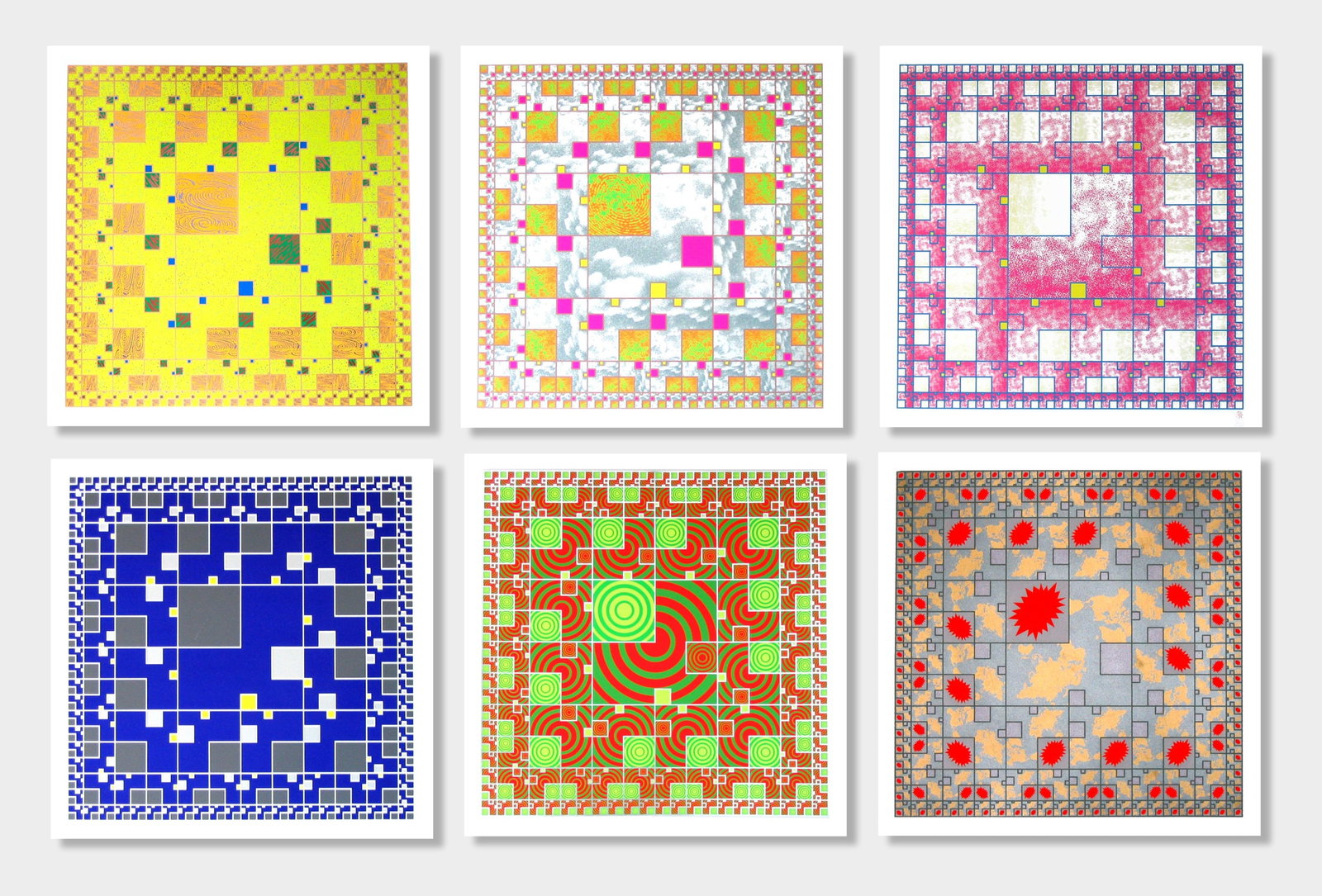 Takaaki Matsumoto, Suite of Six Squares, Screenprint (1 of 7)