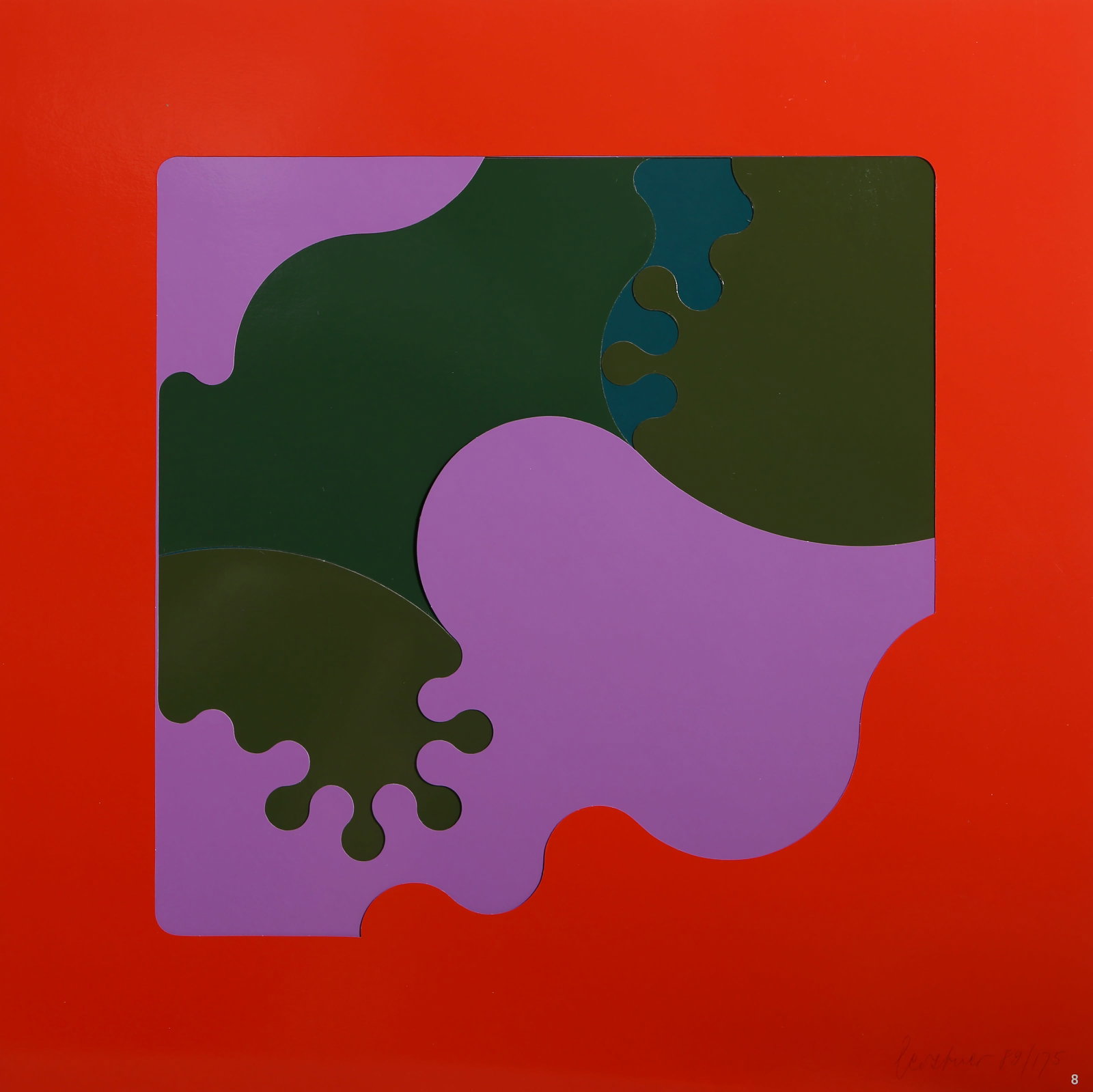 Karl Gerstner, AlgoRythm No. 8, Screenprint Assemblage (1 of 4)