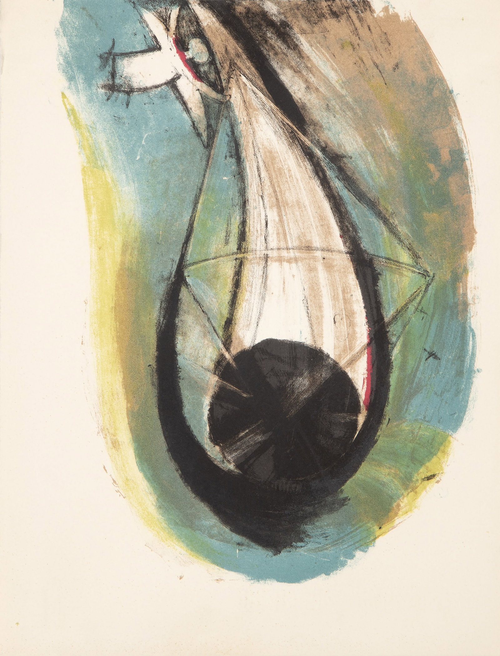 Rufino Tamayo, Capitulo XXI, Lithograph: Artist: Rufino Tamayo, Mexican (1899 - 1991) Title: Capitulo XXI Portfolio: Apocalypse de Saint Jean Year: 1959 Medium: Lithograph on BFK Rives Edition: 93/255 Size: 13 x 10 in. (33.02 x 25.4 cm) Prin