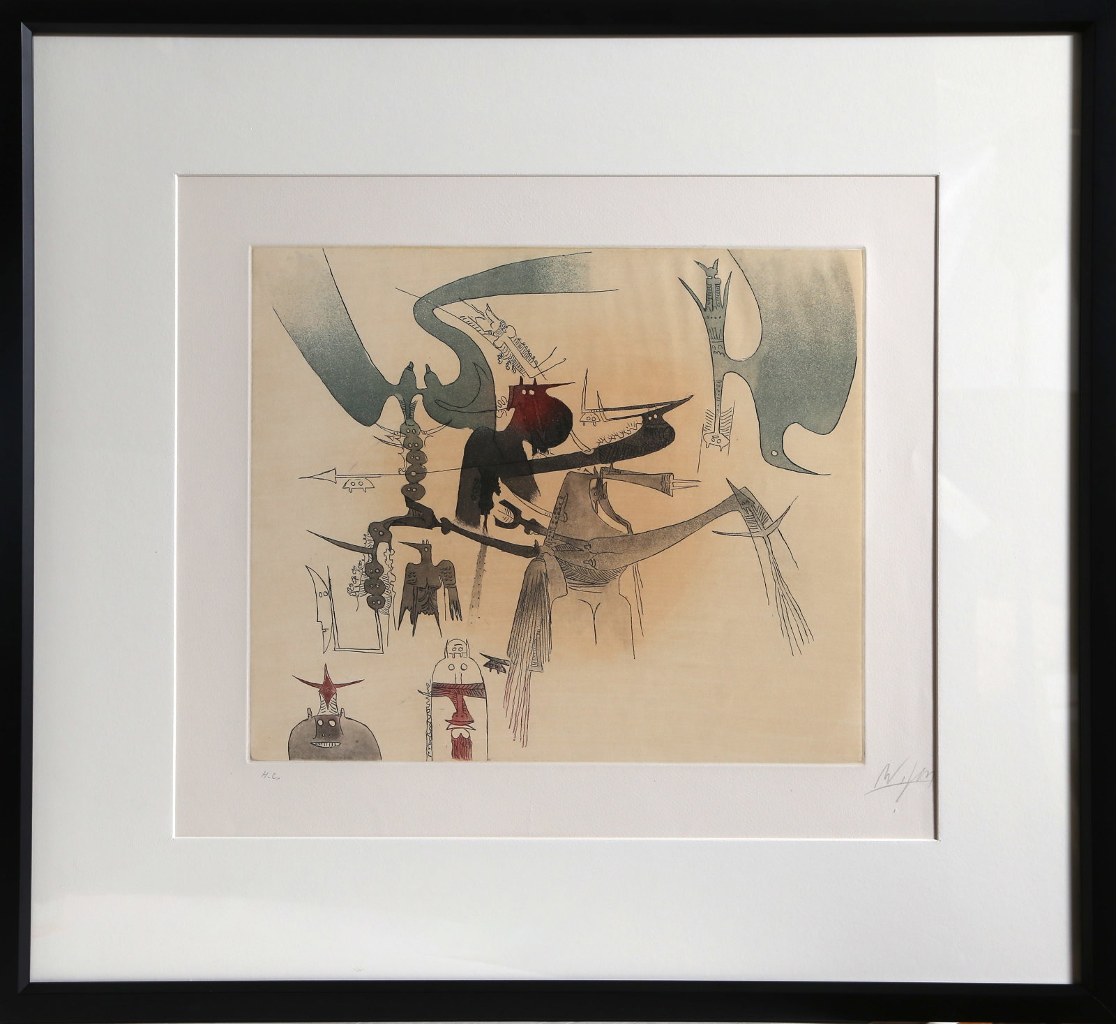 Wifredo Lam, Sans Titre (7906), Etching (1 of 4)