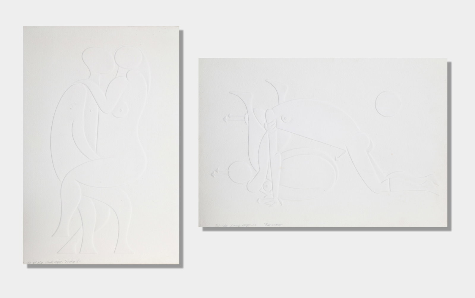 Omar Rayo, Two Erotic Prints, Intaglio