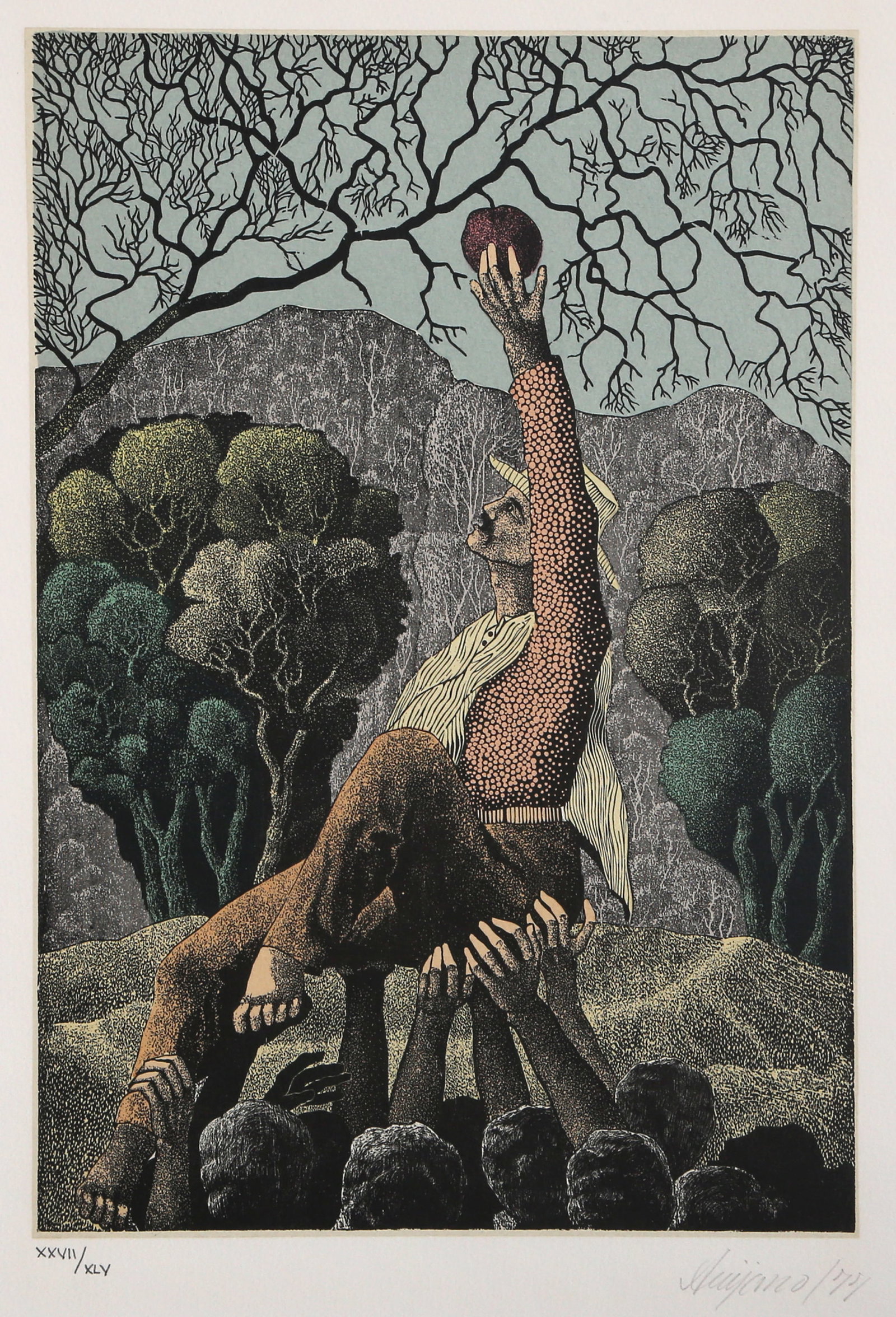 Alfonso Quijano Acero, Manzano, Woodcut and Screenprint (1 of 5)