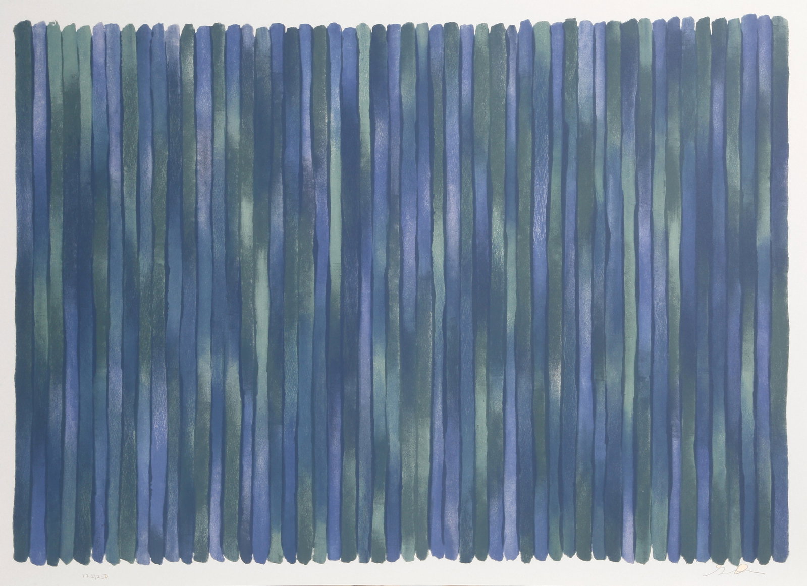 Gene Davis, Adam's Rib, Lithograph: Artist: Gene Davis, American (1920 - 1985) Title: Adam's Rib Year: 1980 Medium: Lithograph on Arches, signed and numbered in pencil Edition: 250, 30 AP, 10 HC Size: 19 x 27 in. (48.26 x 68.58 cm) Prin