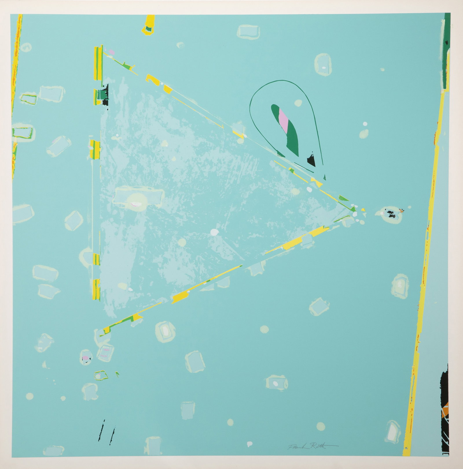 Frank Roth, Abstract Composition II, Screenprint: Artist: Frank Roth, American (1936 - ) Title: Abstract Composition II Year: circa 1968 Medium: Screenprint, signed and numbered in pencil Edition: 150 Image Size: 33.25 x 33 inches Size: 35 x 35 in. (