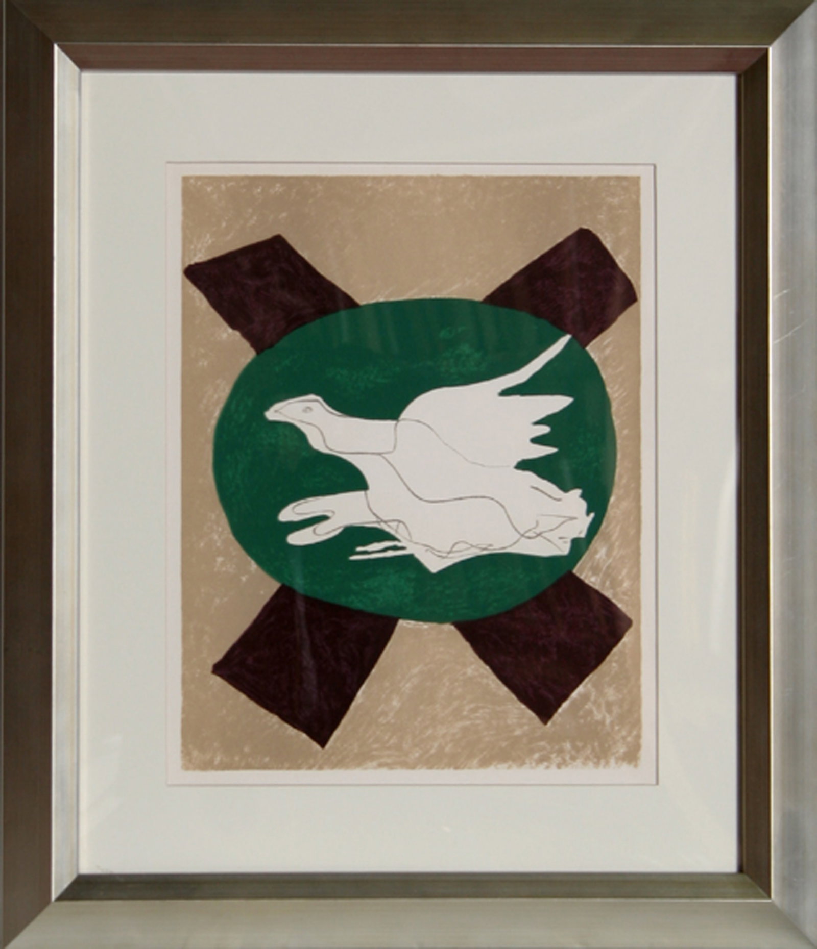 After Georges Braque, San Lazarro et Ses Amis, Lithograph: Artist: Georges Braque, After, French (1882 - 1963) Title: San Lazarro et Ses Amis Year: 1975 Medium: Lithograph Edition: 575 Size: 14 in. x 10 in. (35.56 cm x 25.4 cm) Frame Size: 20 x 17 inches Prin