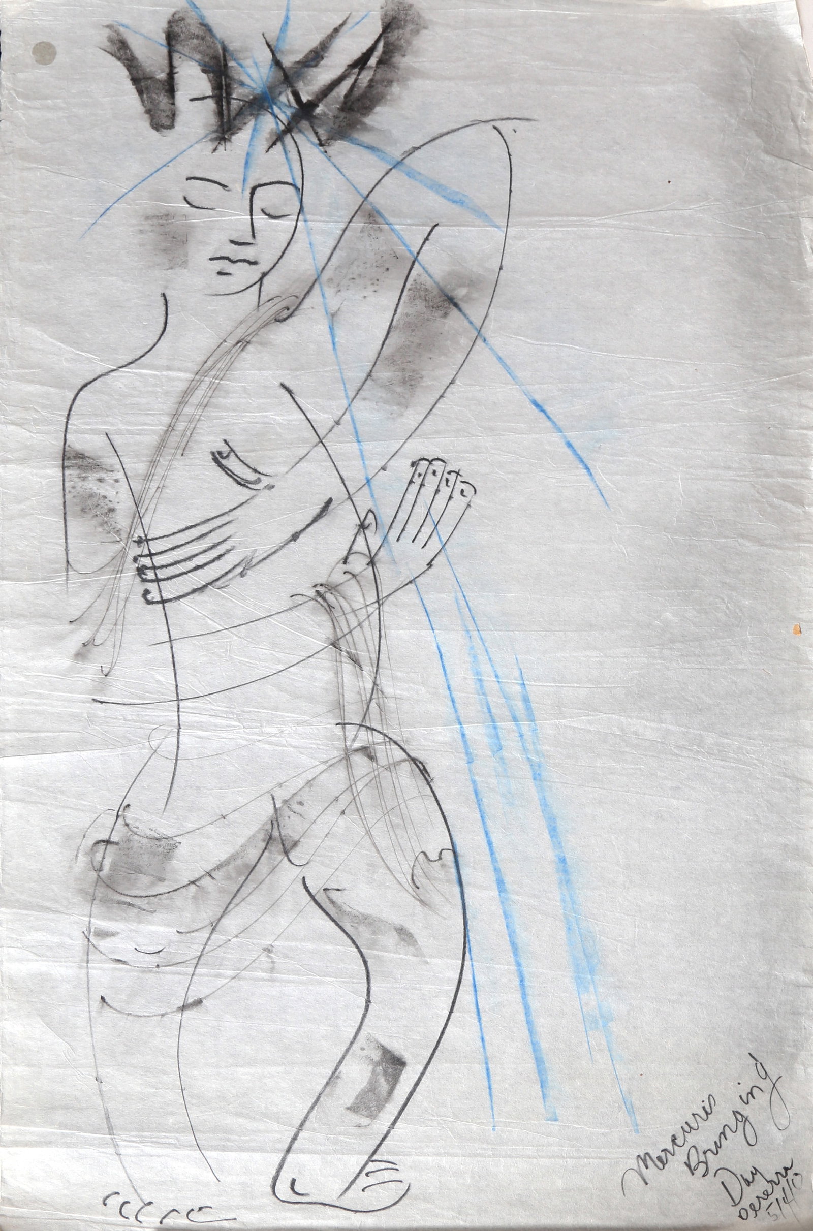 Irene Rice Pereira, Mercurius Bringing Day, Pastel (1 of 3)