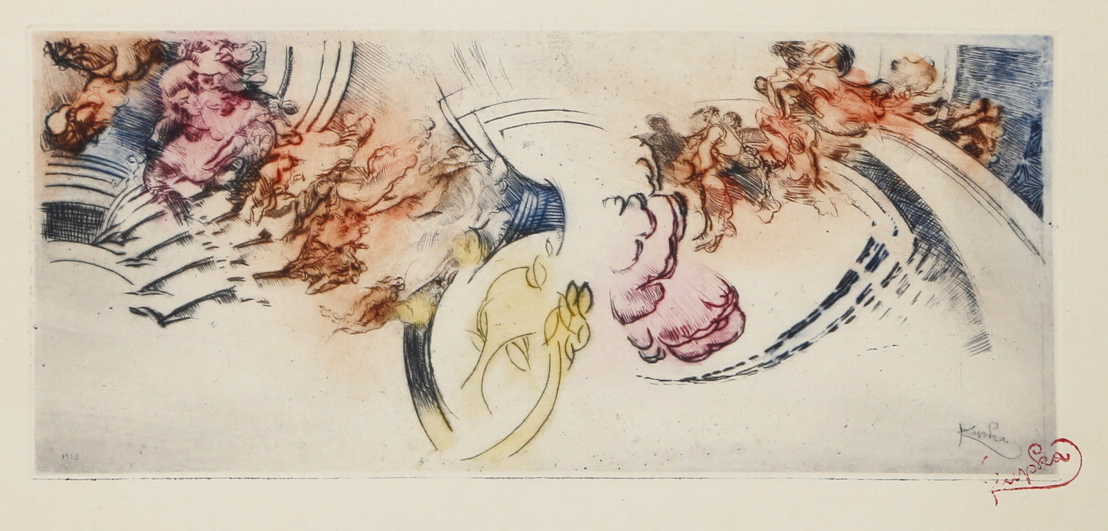Frantisek Kupka, Abstract Composition (Color), Color Etching (1 of 5)