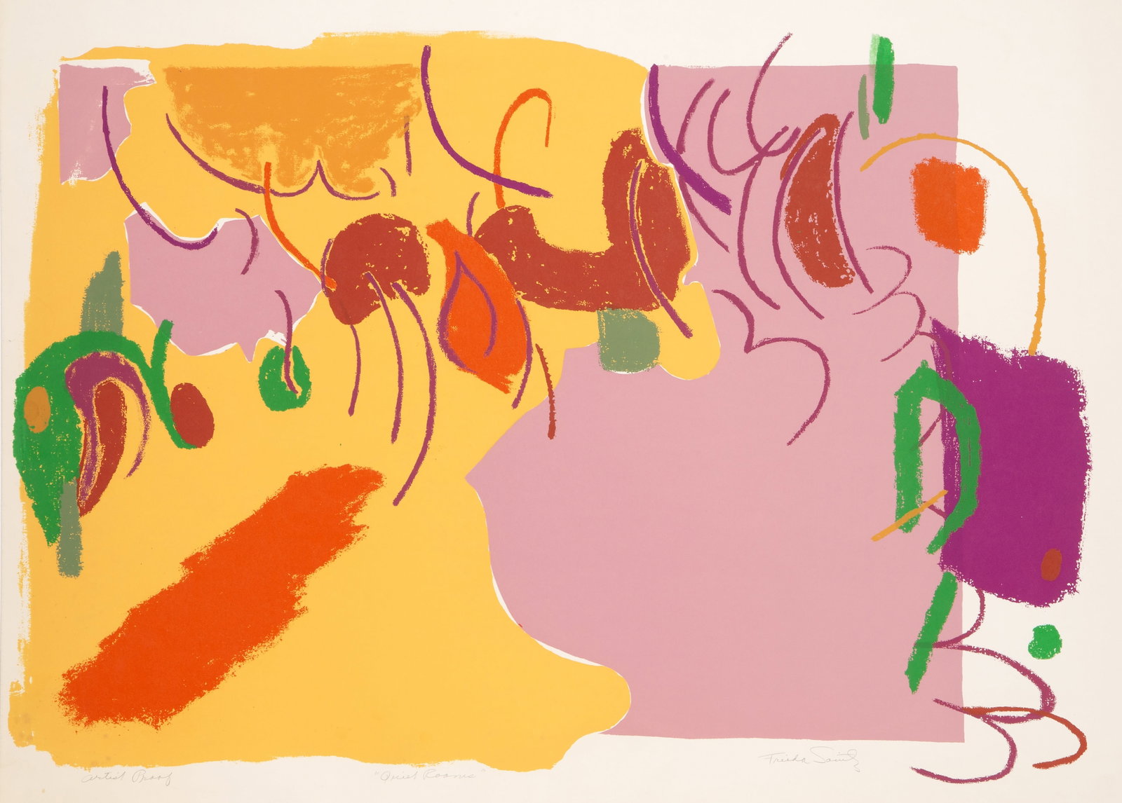 Frieda Savitz, Quiet Rooms, Screenprint (1 of 6)