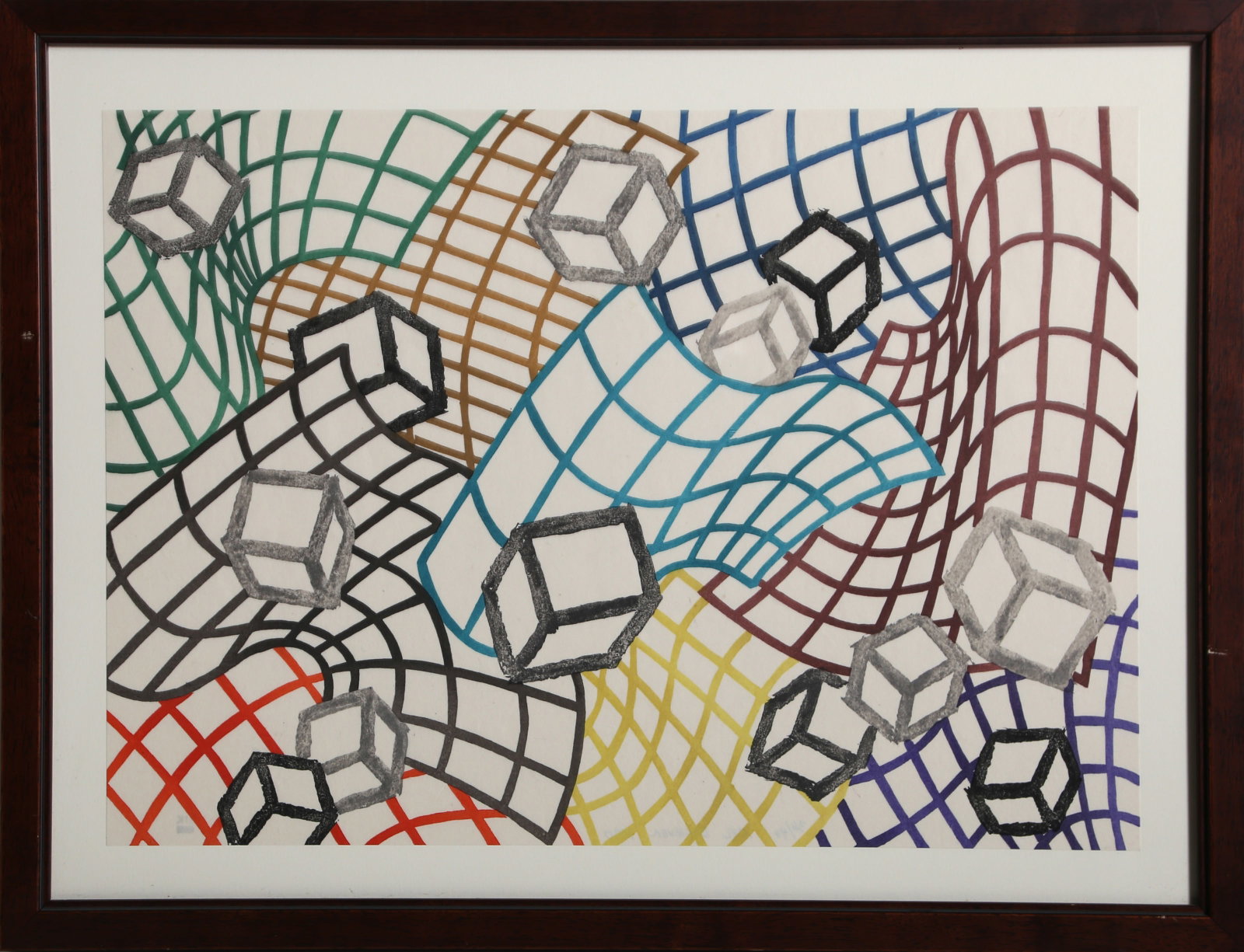 Mel Bochner, Floating World 5, Woodcut (1 of 4)