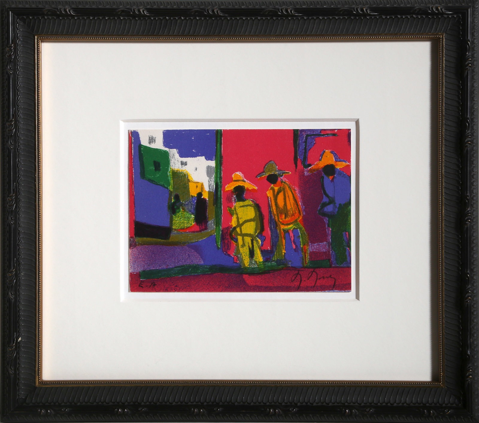 Marcel Mouly, Les Trois Mexicains, Lithograph (1 of 5)