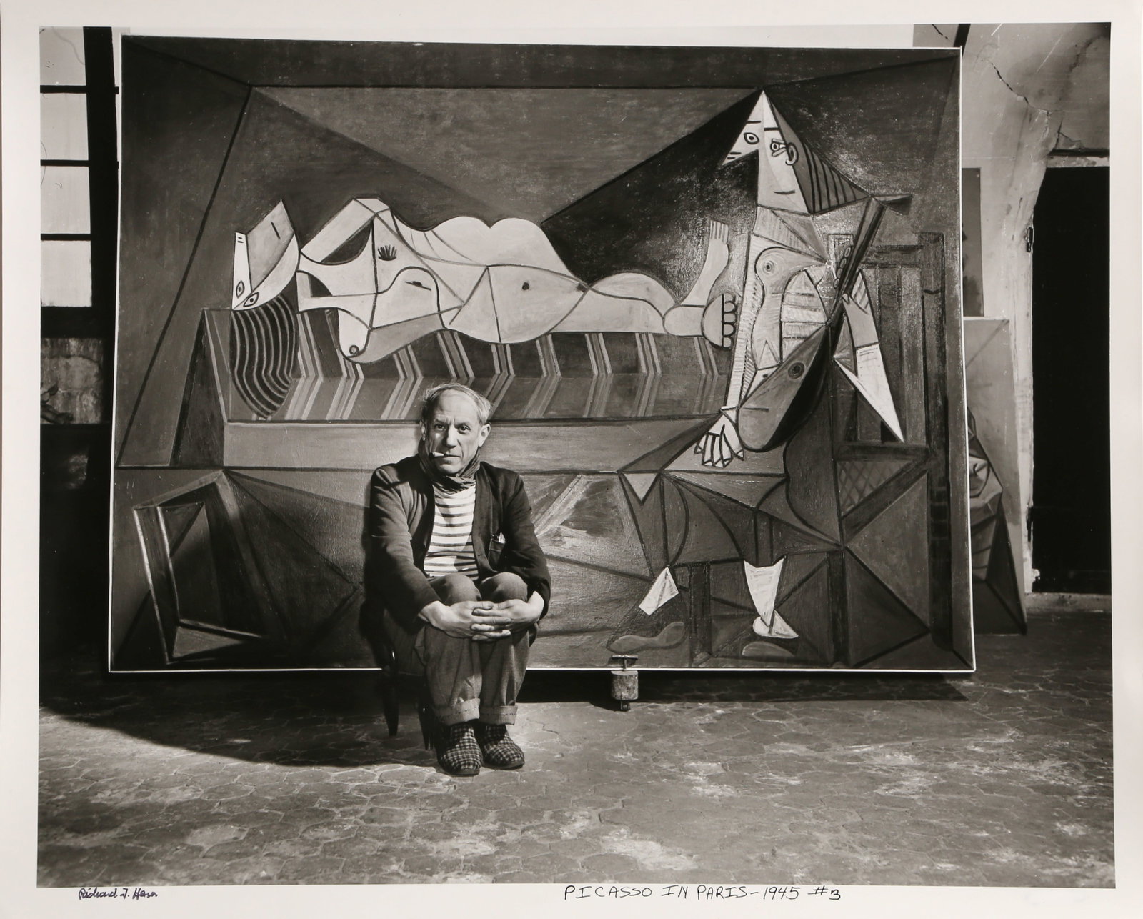 Richard Ham, Picasso in Paris Studio - Picasso Sitting, Gelatin Silver Print (1 of 1)