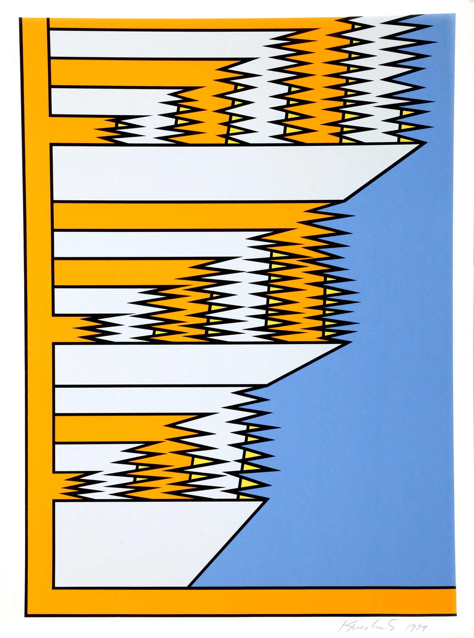 Nicholas Krushenick, Kindergarten, Screenprint (1 of 2)