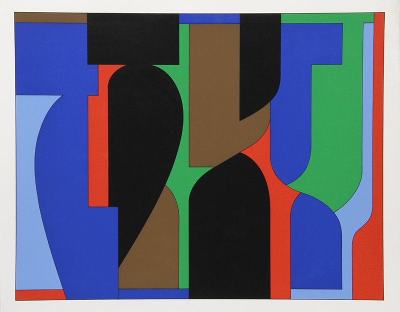 Victor Vasarely, Denfert, Serigraph: Artist: Victor Vasarely, Hungarian (1908 - 1997) Title: Denfert Medium: Serigraph Image Size: 25 x 19.5 inches Size: 27.5 in. x 22 in. (69.85 cm x 55.88 cm)