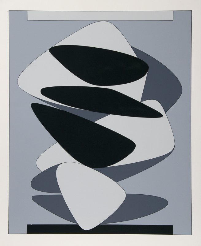 Victor Vasarely, Kervilahuen, Serigraph: Artist: Victor Vasarely, Hungarian (1908 - 1997) Title: Kervilahuen Medium: Serigraph Image Size: 24 x 19.5 inches Size: 27.5 in. x 22 in. (69.85 cm x 55.88 cm)