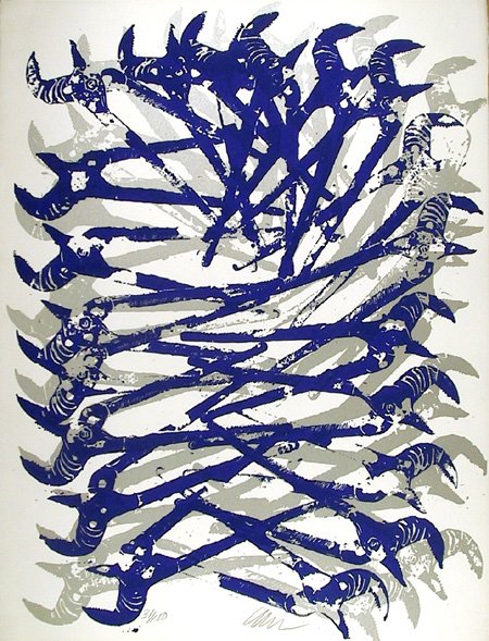Arman, Hydra, Serigraph: Artist: Arman, French (1929 - 2005) Title: Hydra Year: 1979 Medium: Serigraph, signed and numbered in pencil Edition: 150 Size: 30 in. x 22 in. (76.2 cm x 55.88 cm)