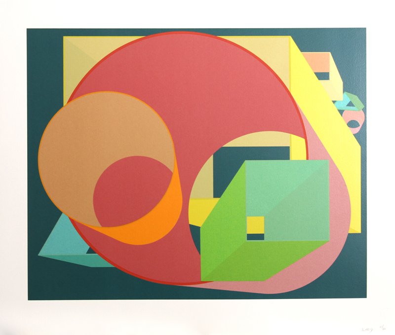 Al Held, Scholes I, Silkscreen: Artist: Al Held, American (1928 - 2005) Title: Scholes I Year: 1991 Medium: Silkscreen, signed and numbered in pencil Edition: 61/80 Image Size: 23 x 29 inches Size: 29 x 34 in. (73.66 x 86.36 cm)