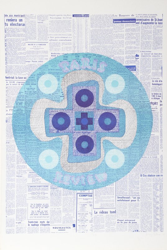 George Ortman, Paris Review, Silkscreen: Artist: George Ortman (1926 - ) Title: Paris Review Year: 1965 Medium: Silkscreen, Signed and Numbered in Pencil Edition: 150 Size: 38 in. x 25 in. (96.52 cm x 63.5 cm)