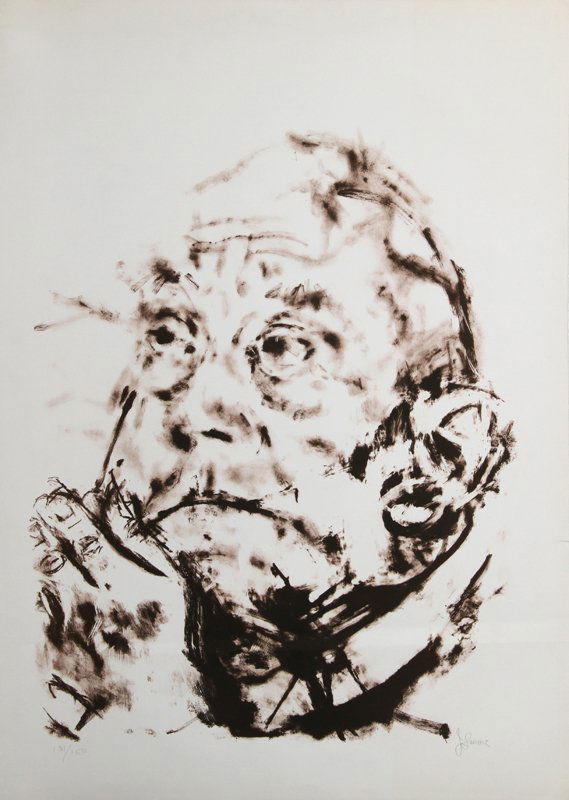 Jack Levine, Requiem, Lithograph: Artist: Jack Levine, American (1915 - 2010) Title: Requiem Year: 1979 Medium: Lithograph, signed and numbered in pencil Edition: 131/150 Image Size: 34 x 25 inches Size: 41.5 x 29.5 in. (105.41 x 74.9