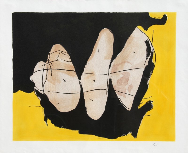 Robert Motherwell, Hollow Man's Cave, Lithograph: Artist: Robert Motherwell, American (1915 - 1991) Title: Hollow Man's Cave Year: 1991 Medium: Lithograph, signed and numbered in pencil Edition: 29/40 Image Size: 31 x 39 inches Size: 37 x 46 in. (93.