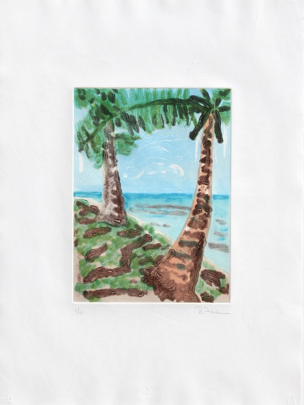 Rafael Ferrer, Aquatint Etching: Artist: Rafael Ferrer, Puerto Rican (1933 - ) Title: untitled Year: 1984 Medium: Aquatint Etching, signed and numbered in pencil Edition: 5/43 Image Size: 16 x 11.5 inches Size: 30 in. x 22 in. (76.2