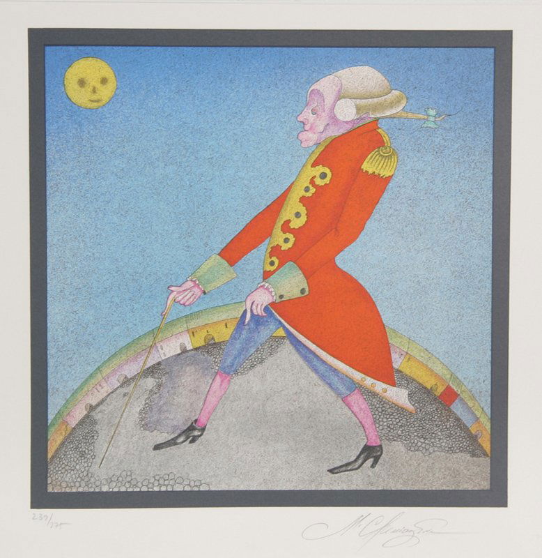 Mihail Chemiakin, St. Petersbourg Suite 4, Lithograph: Artist: Mihail Chemiakin, Russian (1943 - ) Title: St. Petersbourg Suite 4 Medium: Lithograph, signed and numbered in pencil Edition: 275 Size: 13.5 in. x 13.5 in. (34.29 cm x 34.29 cm)