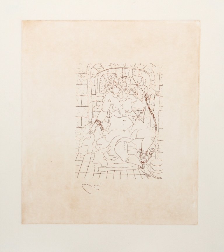 Andre Derain, The Prisoner, Etching: Artist: Andre Derain, French (1880 - 1954) Title: The Prisoner Medium: Etching, signed in the plate Image Size: 13.25 x 11.5 inches Size: 17 x 15 in. (43.18 x 38.1 cm)