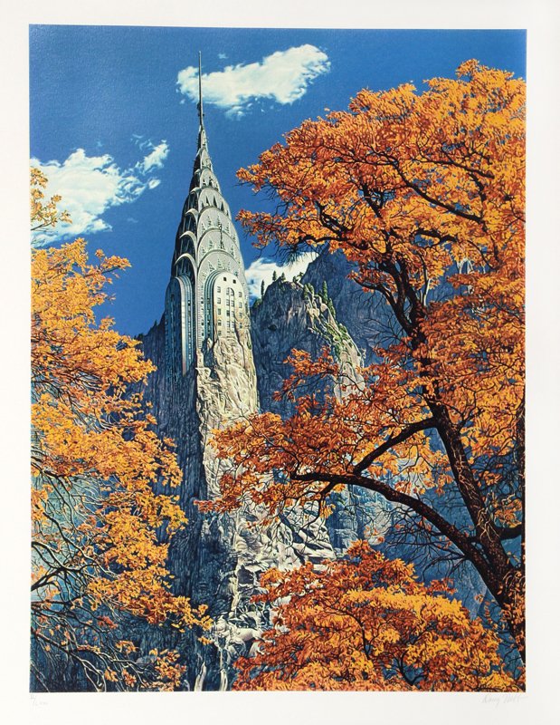 Doug Webb, Reconstruction, Serigraph: Artist: Doug Webb, Turkish (1946 - ) Title: Reconstruction Year: circa 1985 Medium: Serigraph, signed and numbered in pencil Edition: LXXV Image Size: 35 x 26.5 inches Size: 42 x 32.5 in. (106.68 x 82