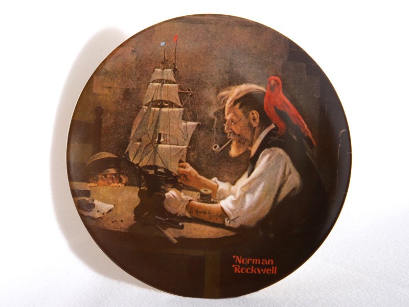 Norman Rockwell, The Ship Builder, Porcelain Plate: Artist: Norman Rockwell, American (1894 - 1978) Title: The Ship Builder Year: 1980 Medium: Porcelain Plate Image Size: 8.5 Size: 8.5 in. (21.59 cm)