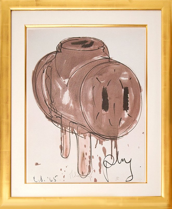 Claes Oldenburg, Plug, Lithograph: Artist: Claes Oldenburg, Swedish/American (1929 - ) Title: Plug Year: 1965 Medium: Lithograph, signed and numbered in pencil and signed in the plate Edition: 122/250 Size: 32 x 24 in. (81.28 x 60.96 c
