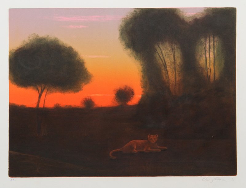 Chris Pfister, Resting, Etching: Artist: Chris Pfister Title: Resting Year: 1990 Medium: Etching, signed and numbered in pencil Edition: BAT Image Size: 17.75 x 23.5 inches Size: 22.25 x 29.75 in. (56.52 x 75.57 cm)