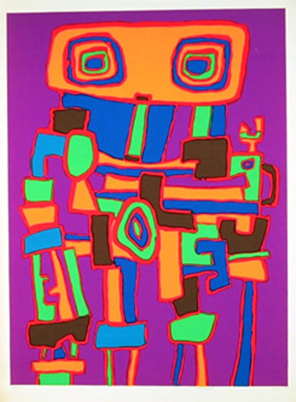 Jacques Soisson, 1b, Serigraph: Artist: Jacques Soisson, French (1928 - ) Title: Untitled - 1b Year: 1975 Medium: Serigraph, signed and numbered in pencil Edition: 150 Size: 30.5 in. x 24.5 in. (77.47 cm x 62.23 cm)