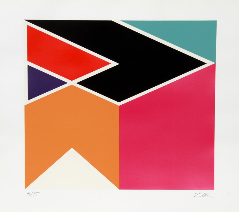 Larry Zox, Series II, Silkscreen: Artist: Larry Zox, American (1937 - 2006) Title: Series II Year: circa 1970 Medium: Silkscreen on BFK Rives, signed and numbered in pencil Edition: 46/75 Image Size: 16 x 18 inches Size: 21.5 in. x 25