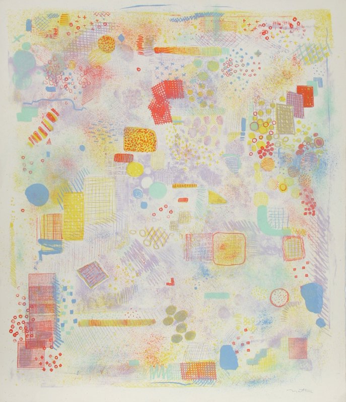Robert Natkin, II, Lithograph: Artist: Robert Natkin, American (1930 - 2010) Title: Untitled - II Year: circa 1977 Medium: Lithograph, Signed in Pencil Size: 29 in. x 25 in. (73.66 cm x 63.5 cm)