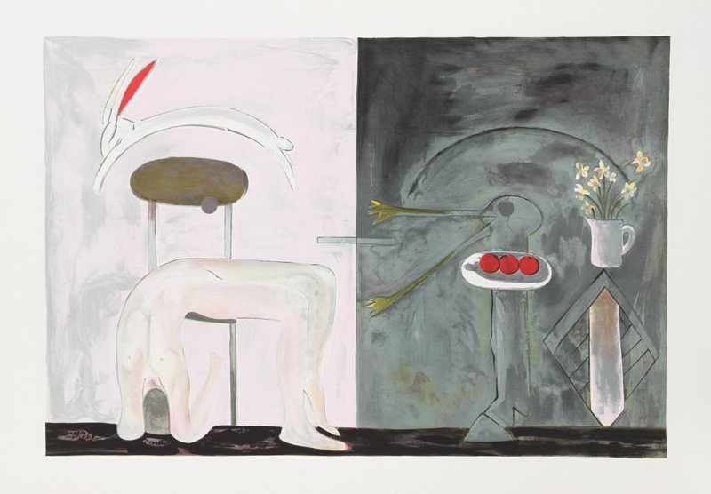 Daniel Marshall, The Duck Pond Hotel IV, Lithograph: Artist: Daniel Marshall, English (1930 - ) Title: The Duck Pond Hotel IV Year: circa 1979 Medium: Lithograph, signed and numbered in pencil Edition: 175 Image Size: 20 x 30 inches Size: 25 in. x 38 in