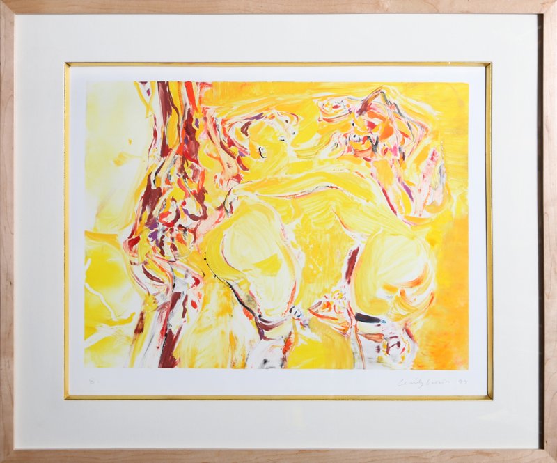 Cecily Brown, Abstract 8, Monoprint: Artist: Cecily Brown (1969 - ) Title: 8 Year: 1999 Medium: Monoprint, signed and dated l.r. Image Size: 17.5 x 23.5 inches Frame Size: 28.25 x 34.25 inches