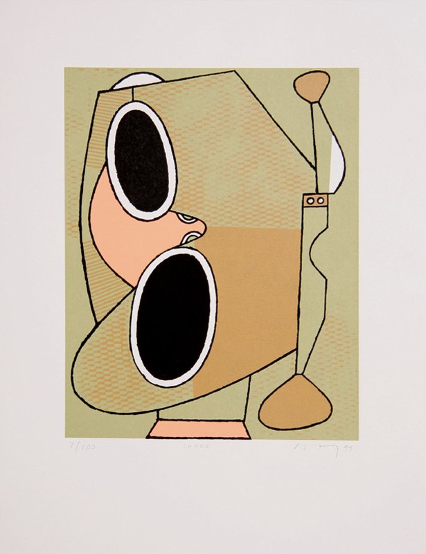 David Storey, Chock, Serigraph: Artist: David Storey, American (1948 - ) Title: Chock Year: 1999 Medium: Serigraph, signed and numbered in pencil Edition: 100 Size: 21 in. x 15.5 in. (53.34 cm x 39.37 cm)