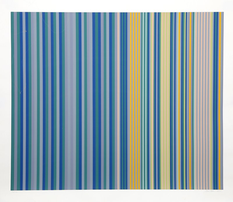 Gene Davis, Untitled, Lithograph: Artist: Gene Davis, American (1920 - 1985) Title: Untitled Year: 1977 Medium: Lithograph, signed and numbered in pencil Edition: 54/100 Image Size: 32 x 38 inches Size: 37.5 x 43 in. (95.25 x 109.22 c